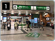 JR宇都宮駅改札から西口に出ます。
