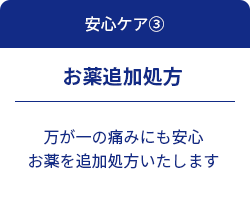 安心ケア3 お薬追加処方